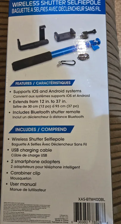 �🏈 Bower Wireless Shutter Selfie Stick image indicator(3)