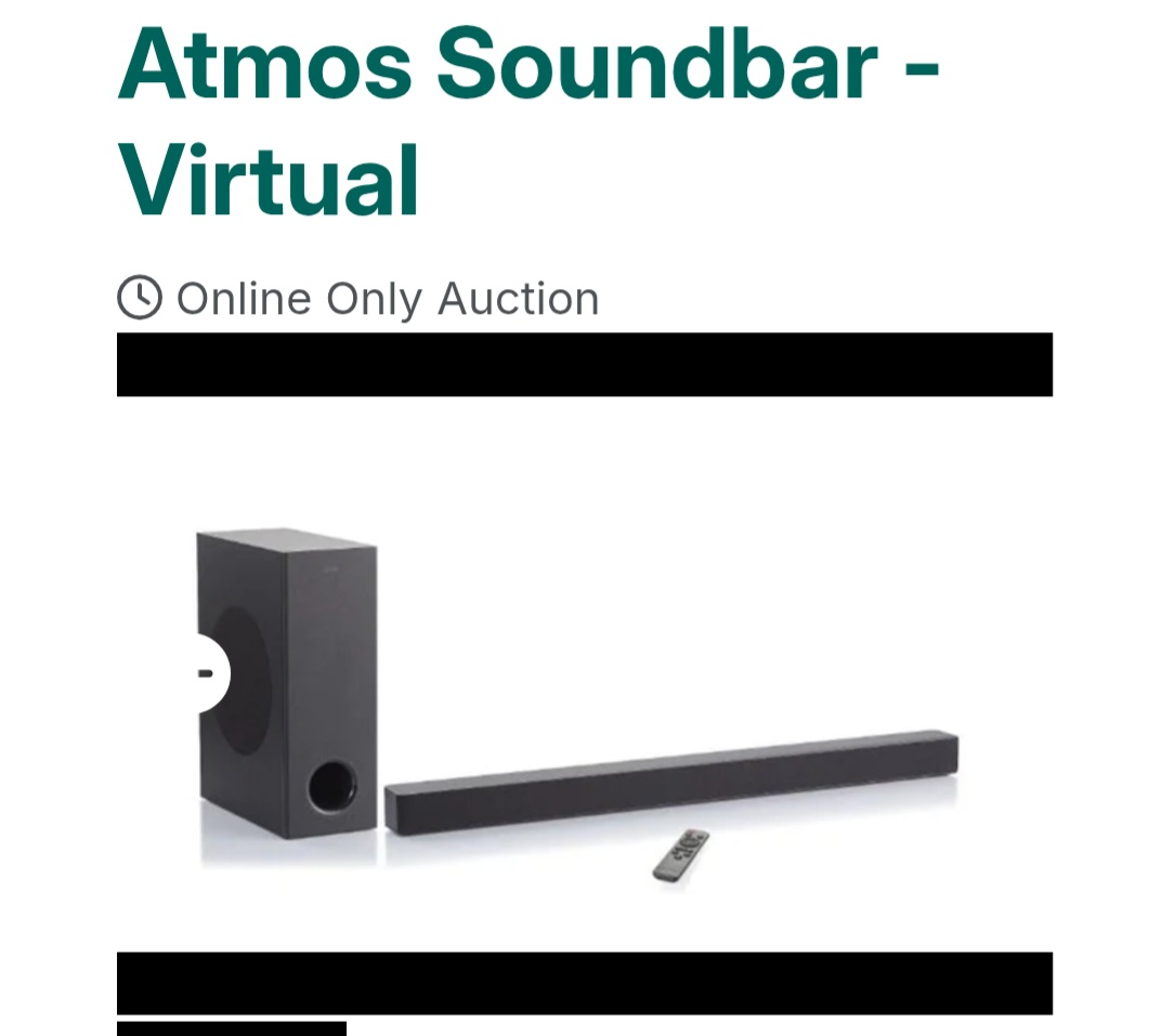 Atmos Virtual Soundbar with Subwoofer