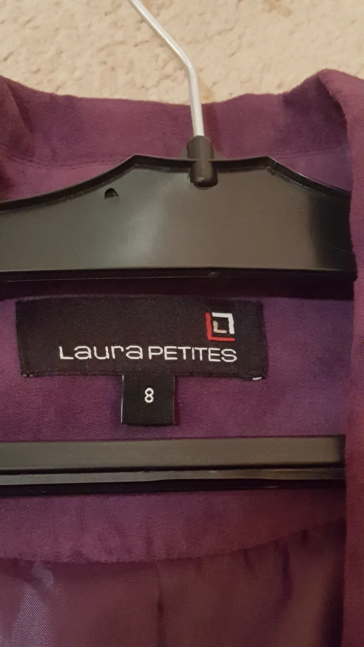 Laura Petites Women's Purple Blazer Size 8 image indicator(2)