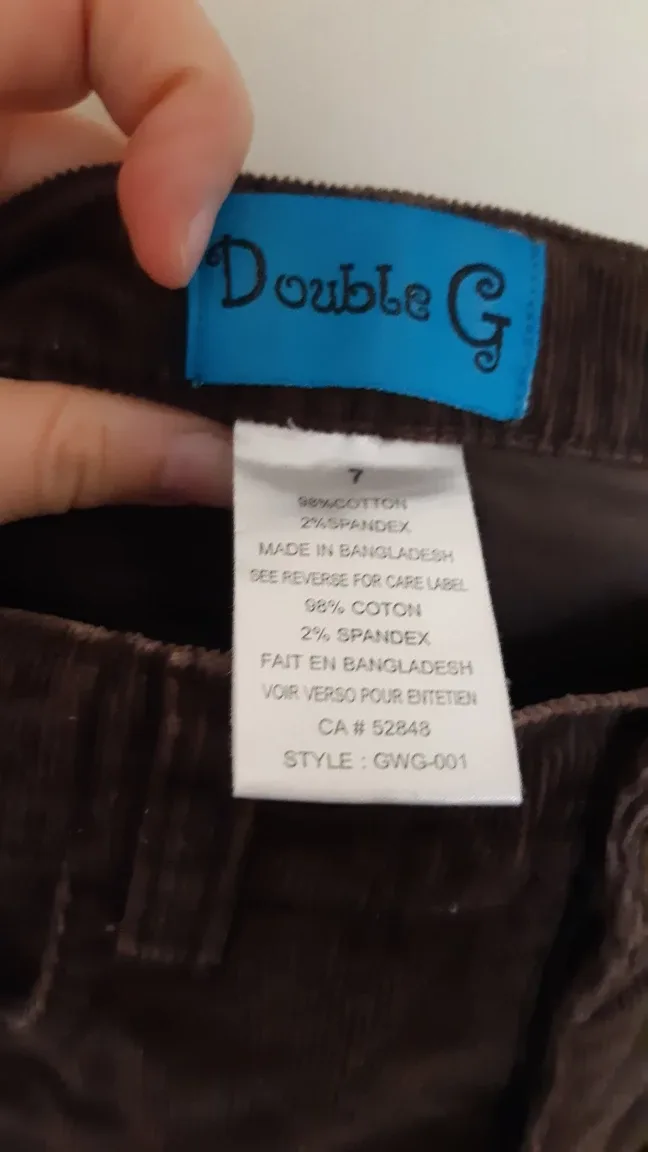 Vintage Girls 7x Corduroy Straight Pants w/Pockets image indicator(5)