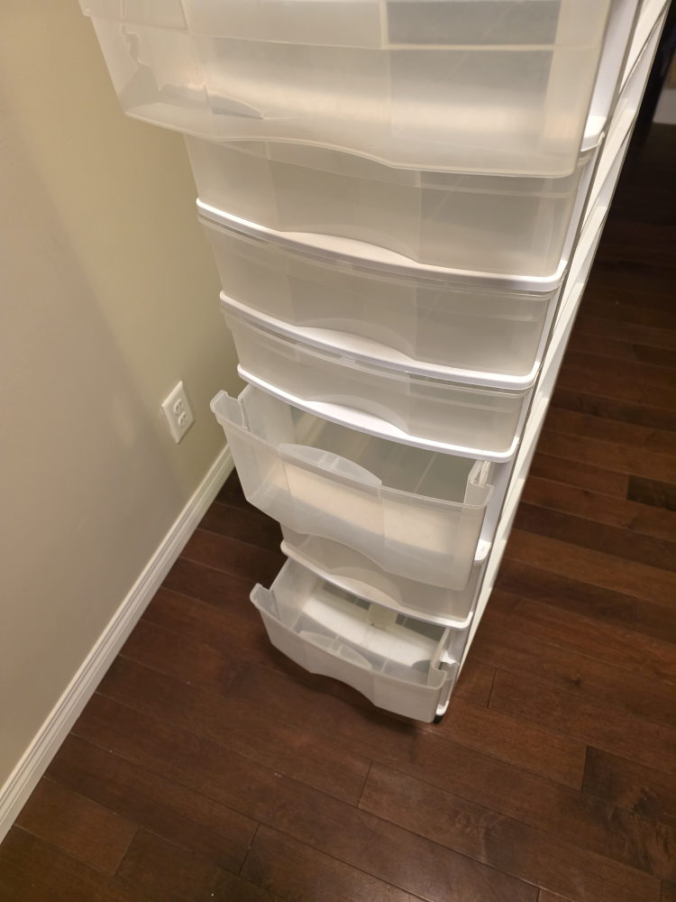 White Plastic Rolling Drawer Cart - photo 2