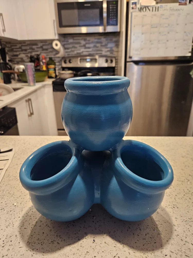 Three-tiered Teal Planter thumbnail