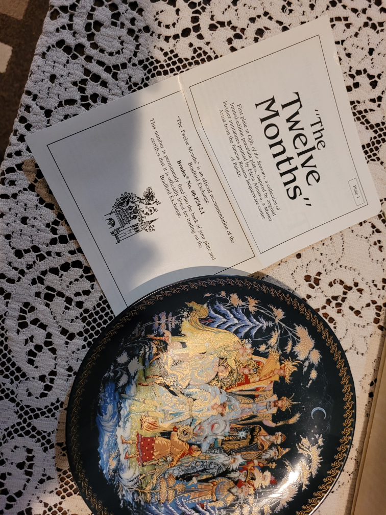 The Twelve Months Collector Plate
