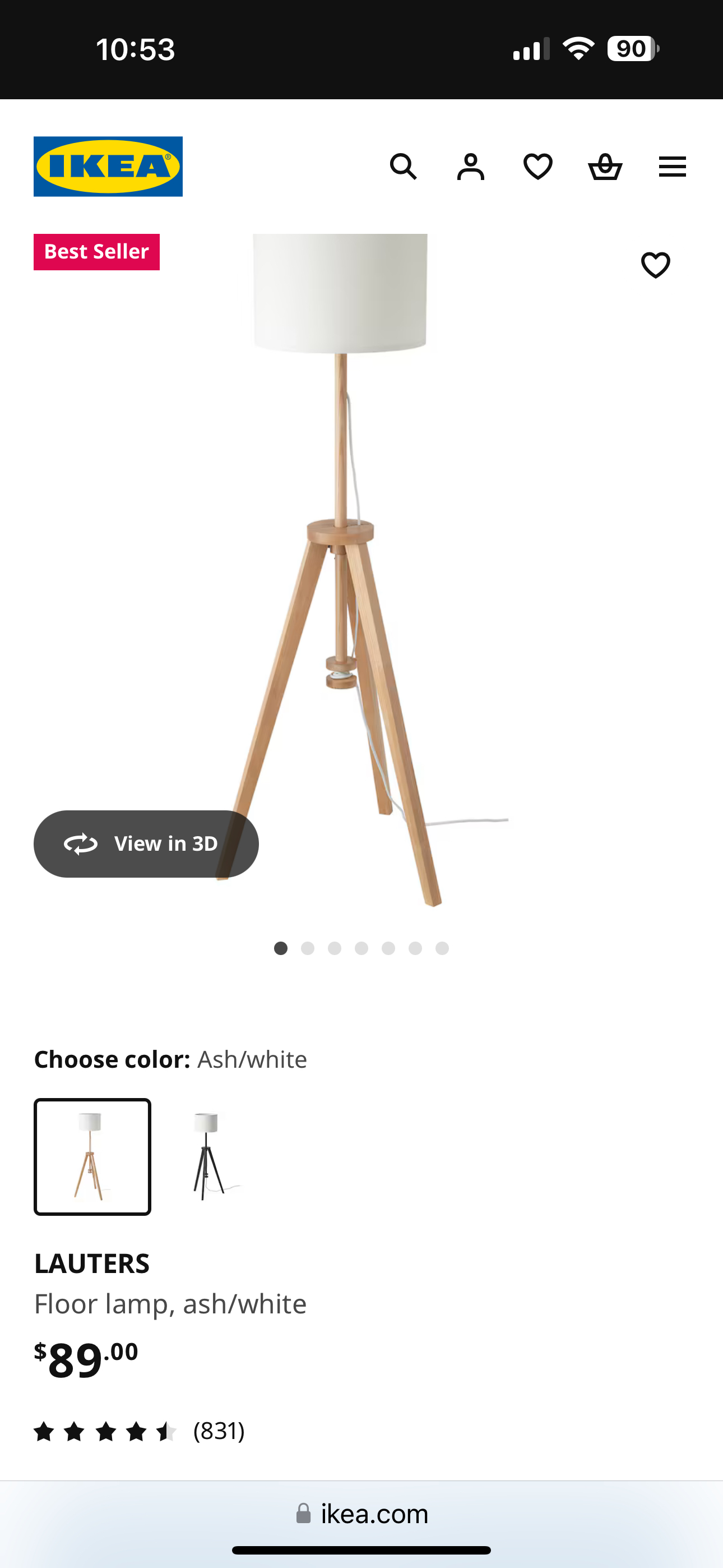 **** MOVING SALE **** Ikea Lamp for Sale + 2 Free Light Bulbs - photo 2