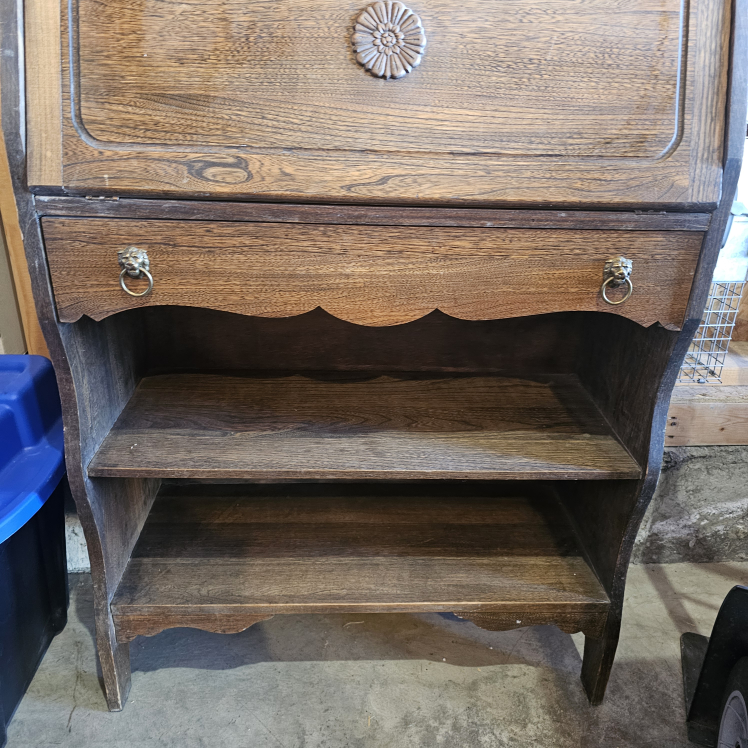 Vintage Wooden Secretary Desk - photo 5