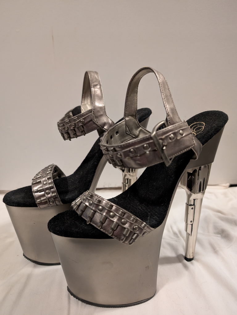 Pleaser Kiss 712 Gun Heel Platform Sandals