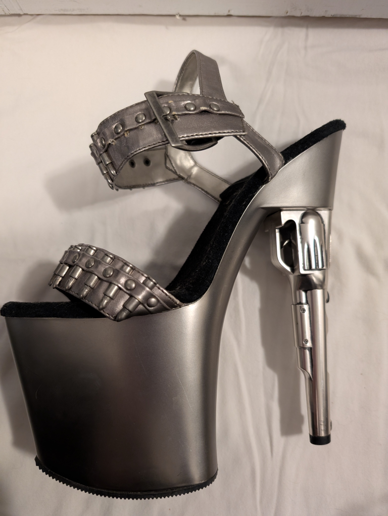 Pleaser Kiss 712 Gun Heel Platform Sandals - photo 2