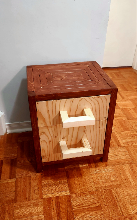 Rustic Two-Drawer Nightstand