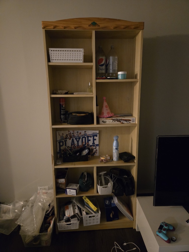 Tall Wooden Bookcase/Shelving Unit