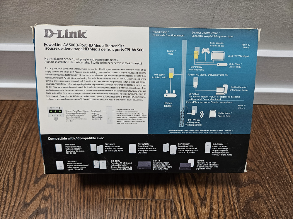 D-Link PowerLine AV 500 3-Port HD Media Starter Kit - photo 2