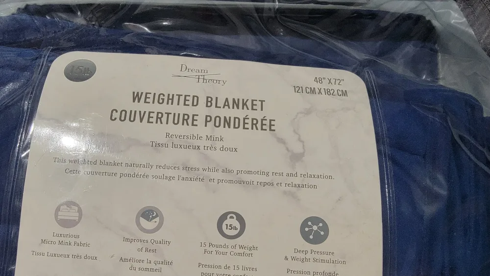 Dream Theory 15lb Crystal Mink Weighted Blanket –Relax & Sleep image indicator(9)