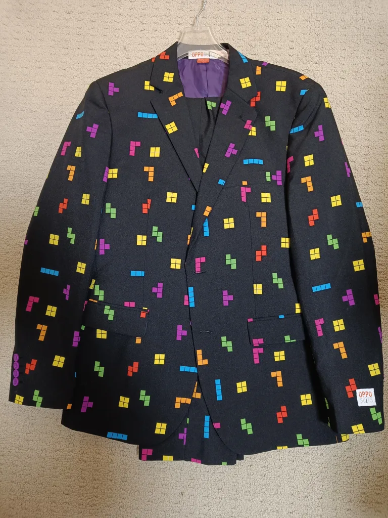 Men's Tetris-Themed Suit