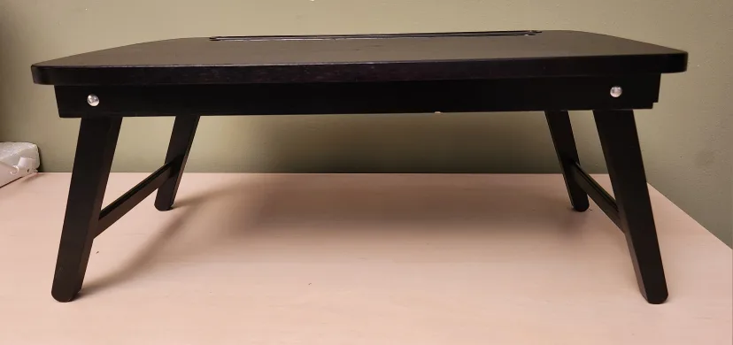 Black Foldable Laptop Desk with Drawer image indicator(6)