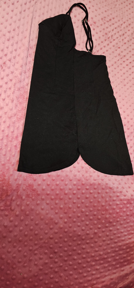 Black Lace-Up Mini Dress Size Small - photo 4