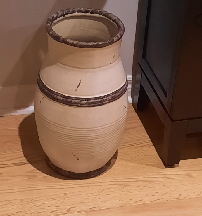 Large Decorative Cream Vase