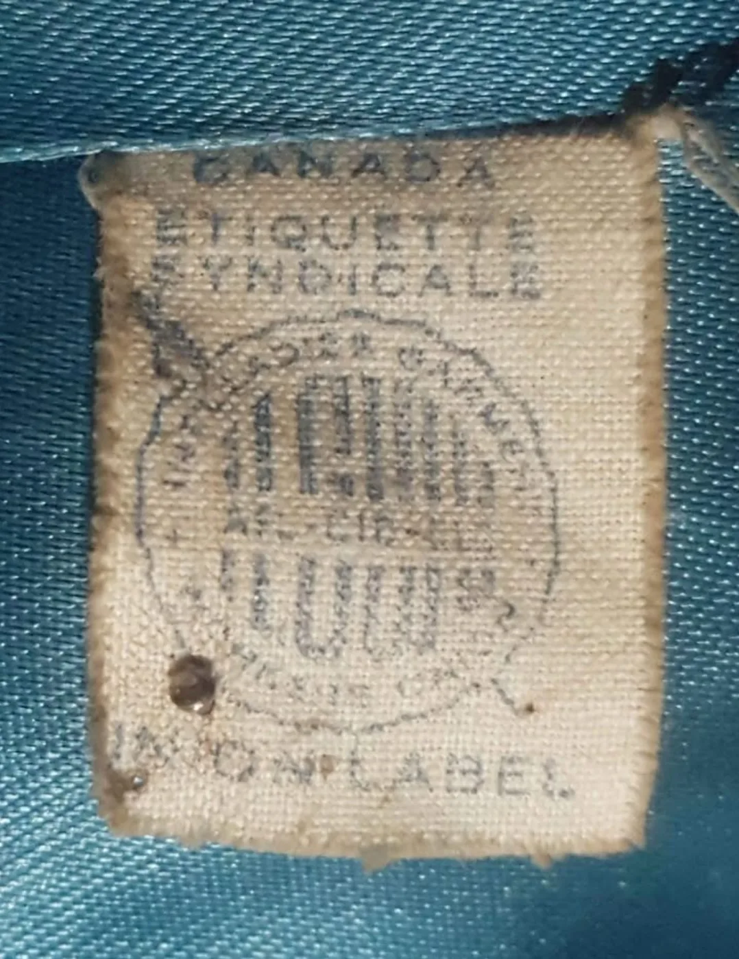 1960's Teal Wool Coat with Sable Fur Collar image indicator(3)