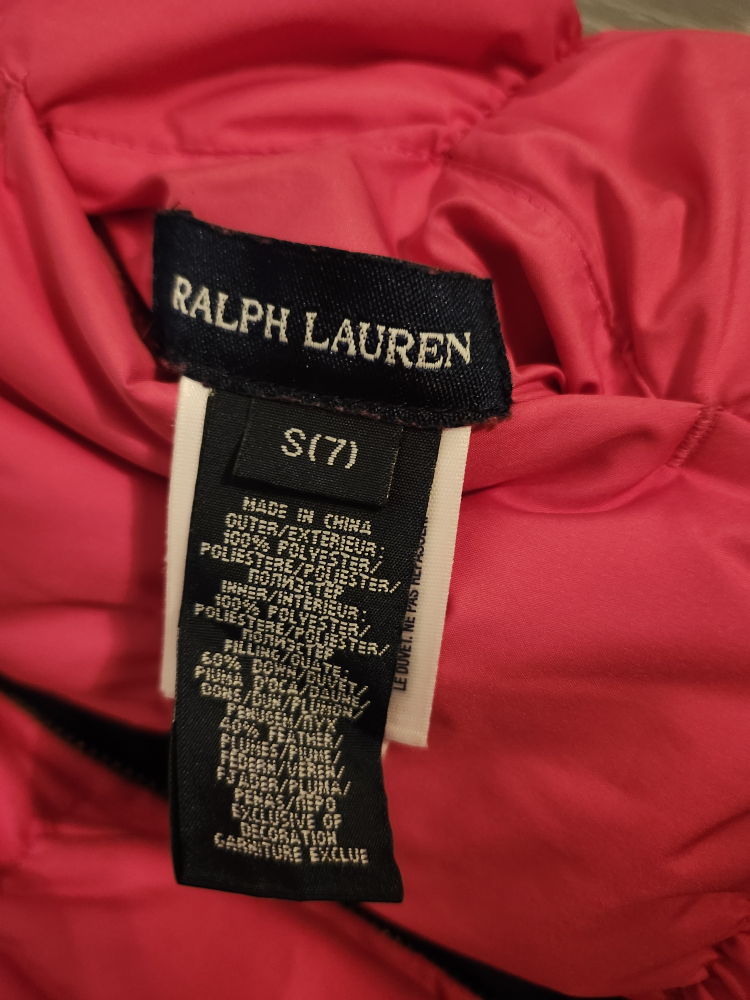 Girls reversible Ralph Lauren Navy Blue/Pink Vest - photo 4