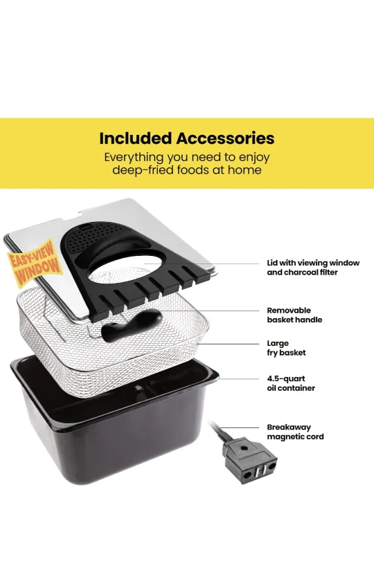 New never used  Chefman 4.3 Liter Deep Fryer with Basket image indicator(5)