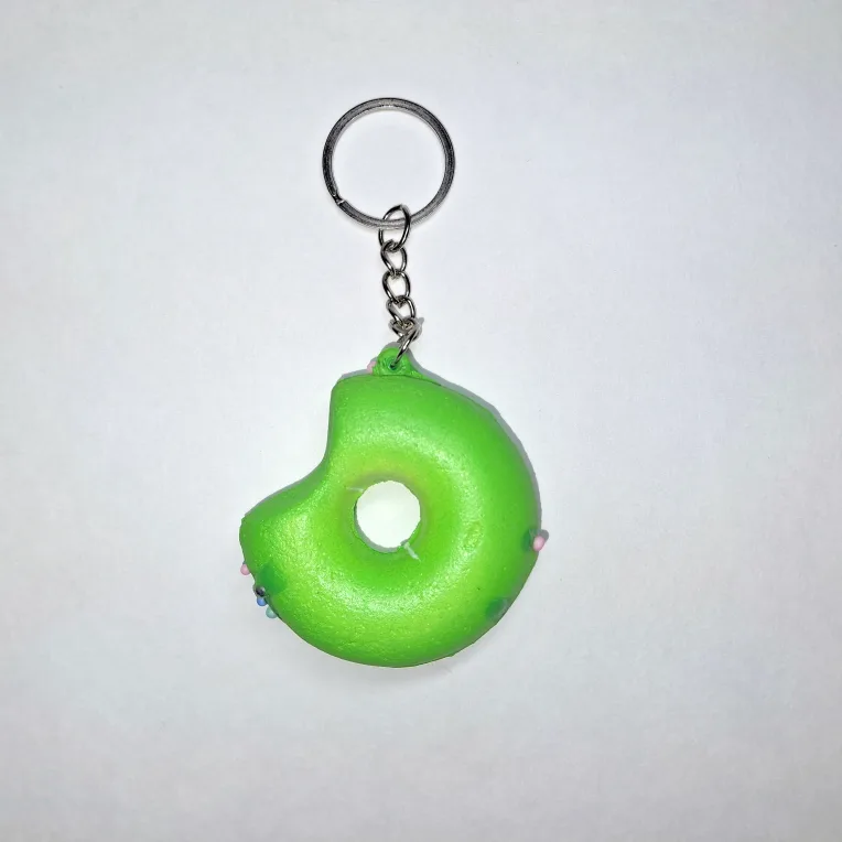 Green Doughnut Squish Keychain • #freecycle 🌱 image indicator(2)