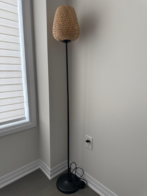INJAK Bamboo Rattan Floor Lamp