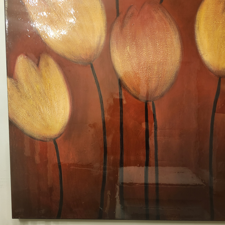 Large Abstract Tulip Canvas Wall Art - photo 3