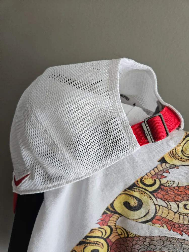 Nike Hockey Hat Red White Mesh Adjustable image indicator(2)