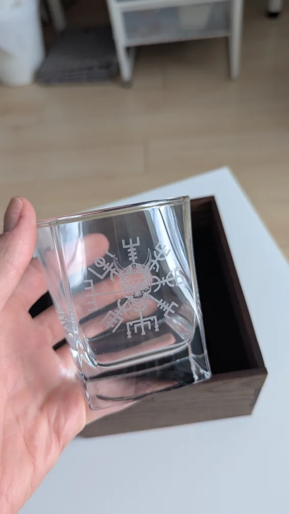 Whiskey Glass Runic Compass Gift For Him image indicator(3)