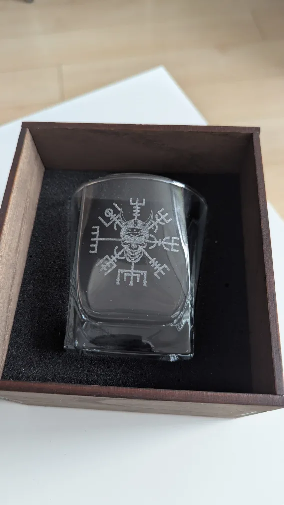Whiskey Glass Runic Compass Gift For Him image indicator(4)
