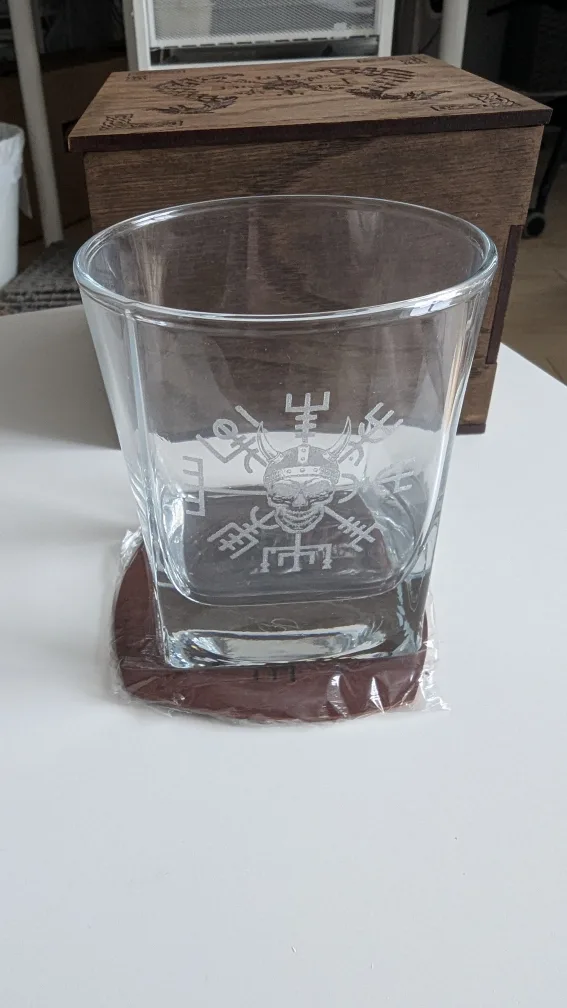Whiskey Glass Runic Compass Gift For Him image indicator(8)