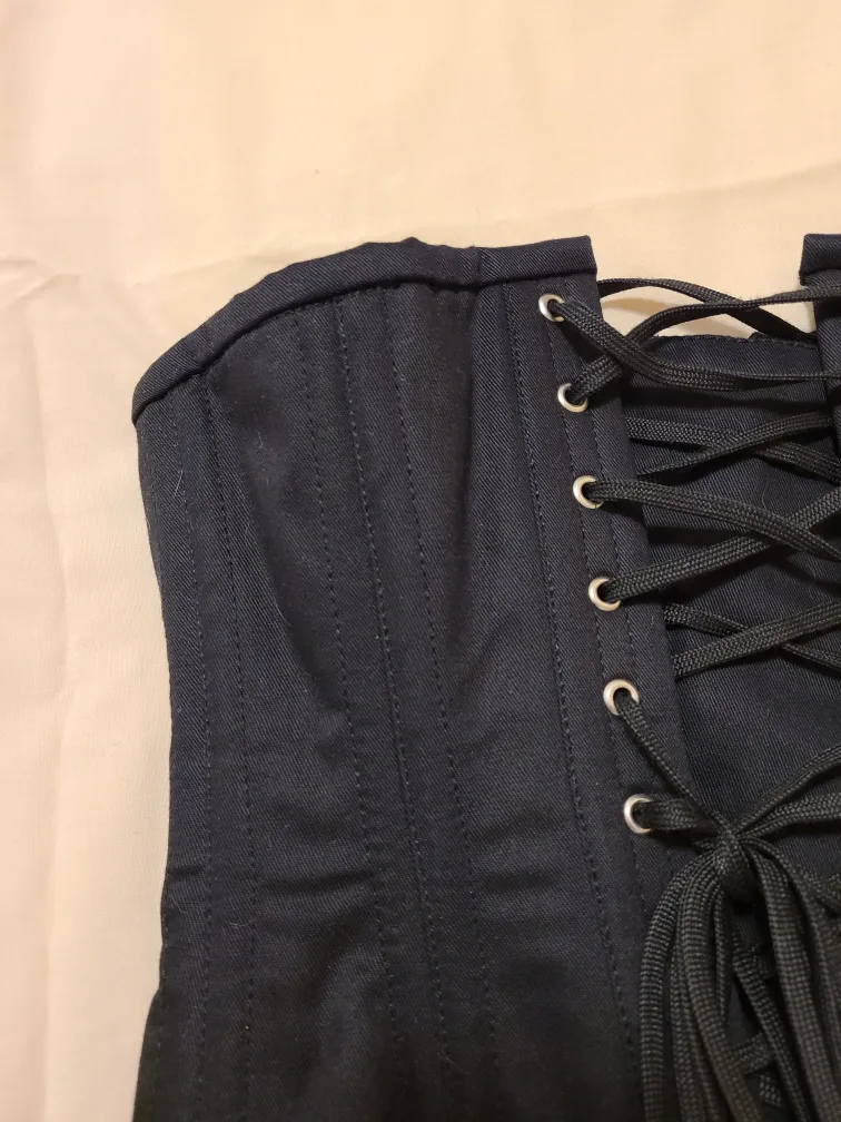 Black Cotton Underbust Corset image indicator(7)