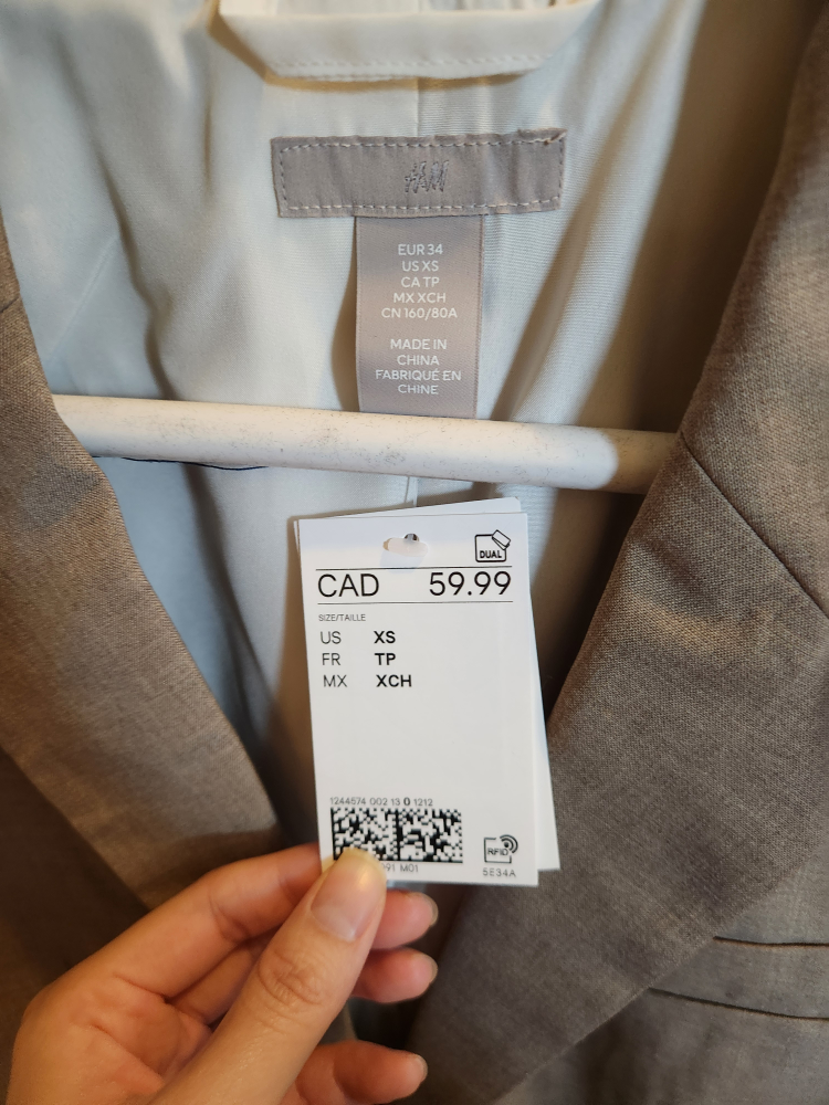 H&M Taupe Blazer - Size XS - photo 2