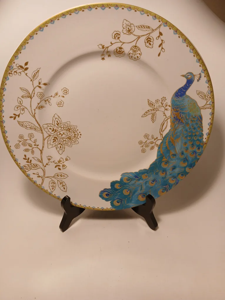 222 Fifth, Peacock Dinner Plates (2) thumbnail