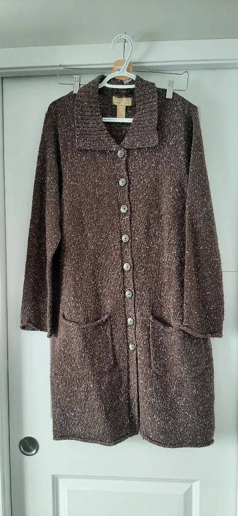 Women's Brown Cardigan Sweater thumbnail