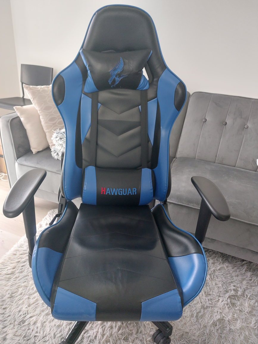 HAWGUAR Gaming Chair - Blue and Black