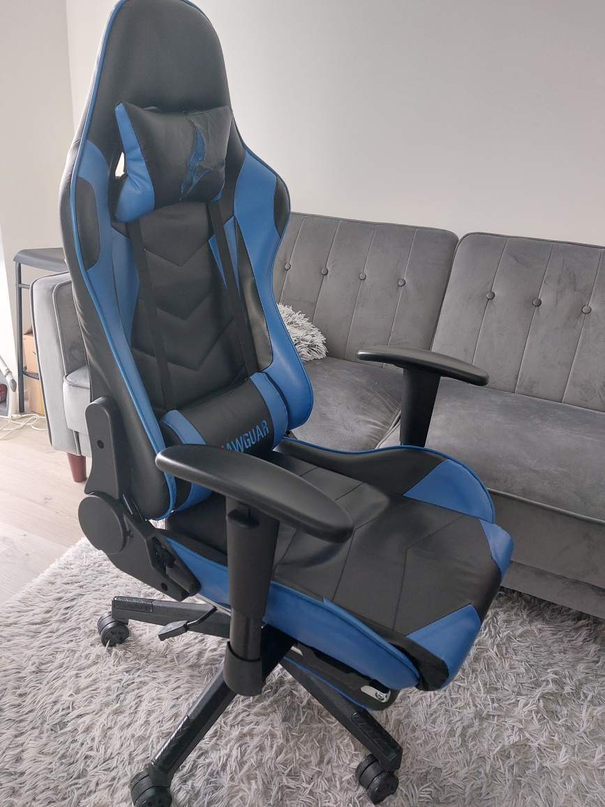 HAWGUAR Gaming Chair - Blue and Black - photo 2