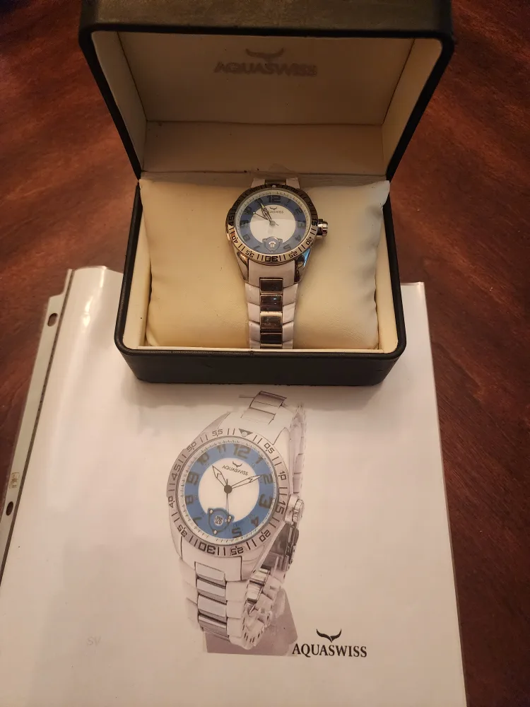 Aquaswiss Men Watch White Ceramic Band image indicator(4)