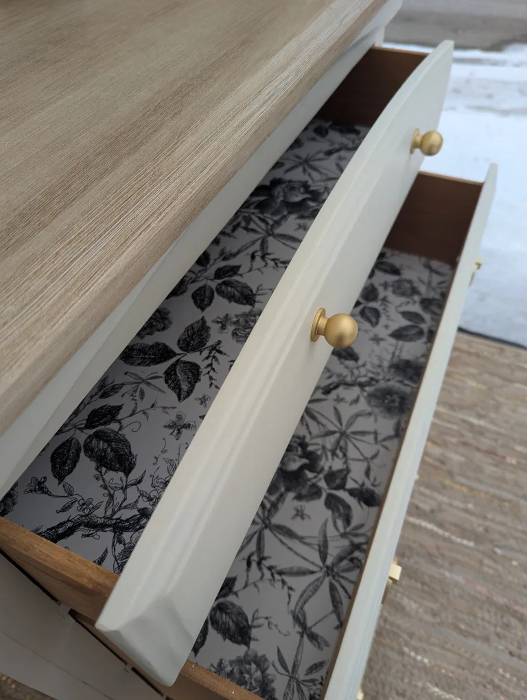 Newly refinished 5 drawer tallboy dresser image indicator(8)