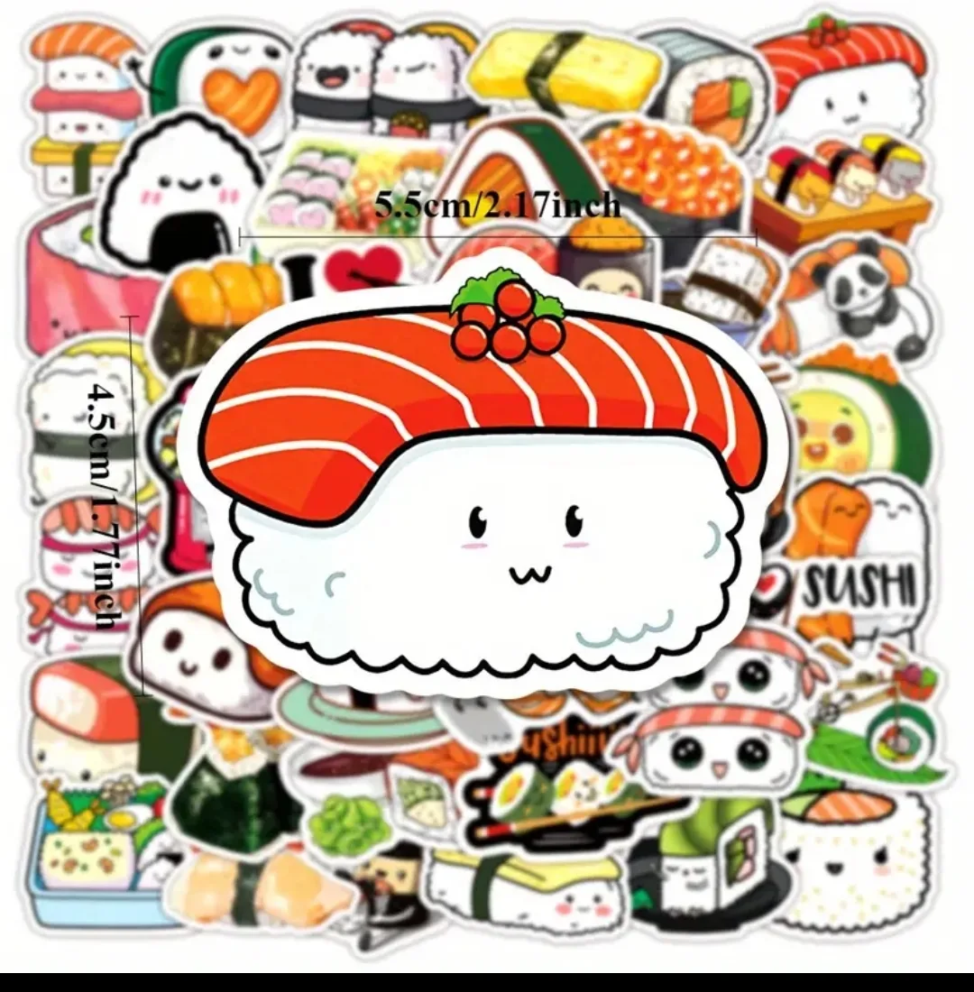 Sushi stickers 25 pcs image indicator(2)