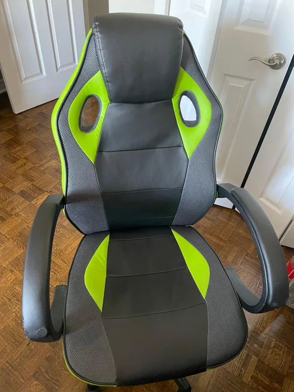 Gaming Chair - Black and Lime Green thumbnail