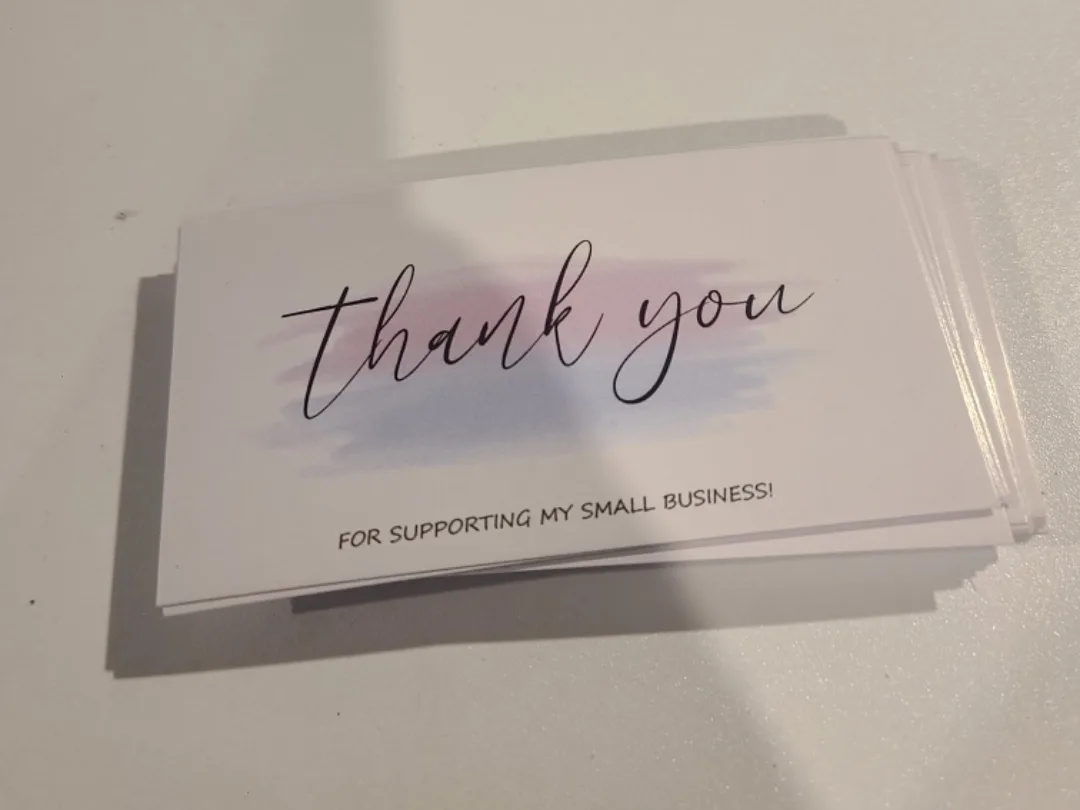 Black jewellery display cards & thank you cards thumbnail