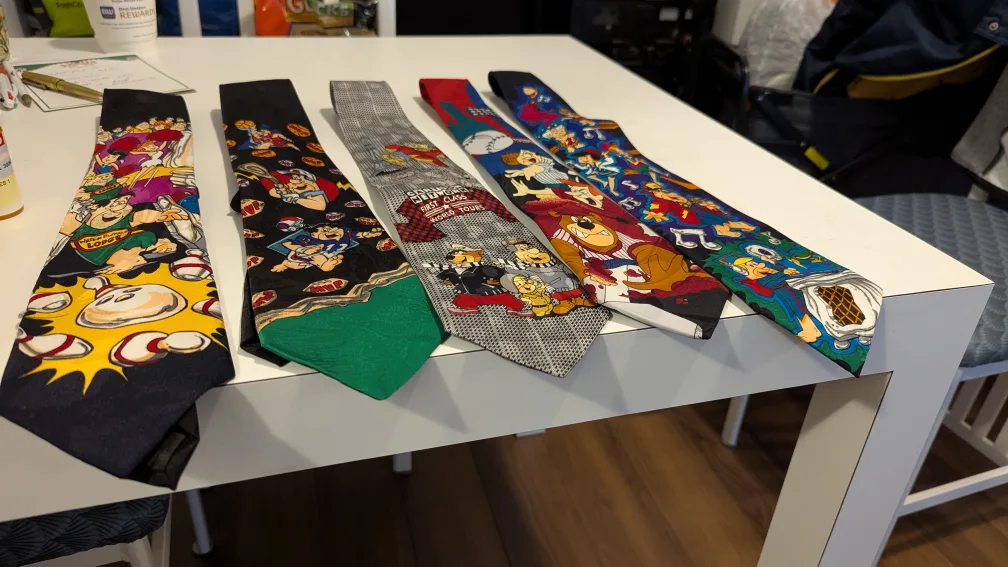 Five Cartoon Themed Neckties (Flintstones) thumbnail