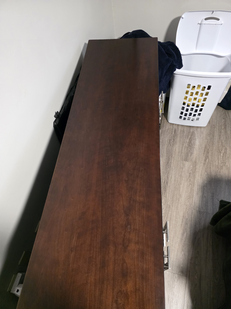 Dark Brown Wooden Dresser with Six Drawers - photo 4