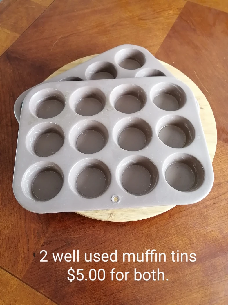 Two Used Muffin Tins