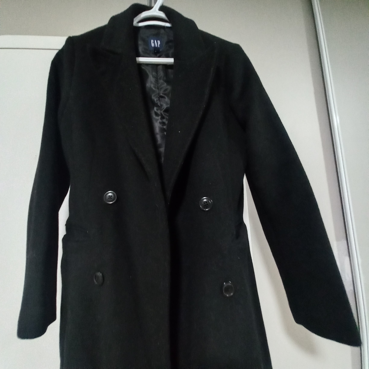 GAP Black Double-breasted Peacoat - XS - photo 2