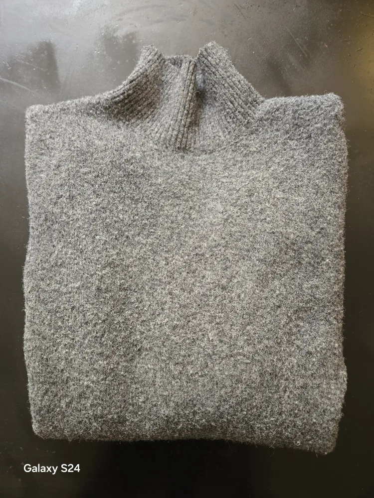 Grey Mock Neck Sweater image indicator(3)