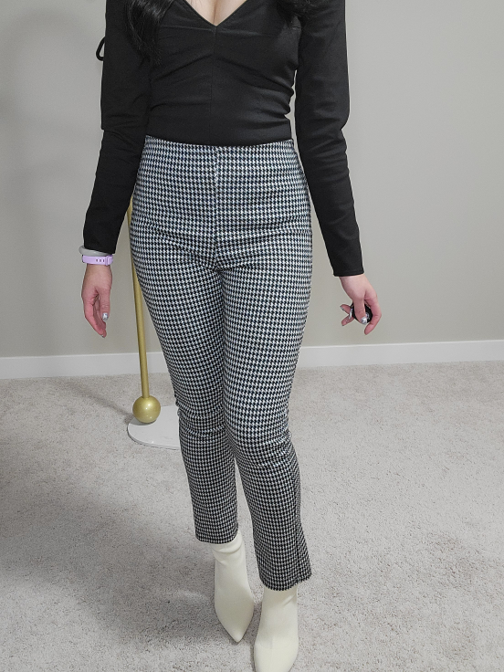 Black and White Houndstooth Pants