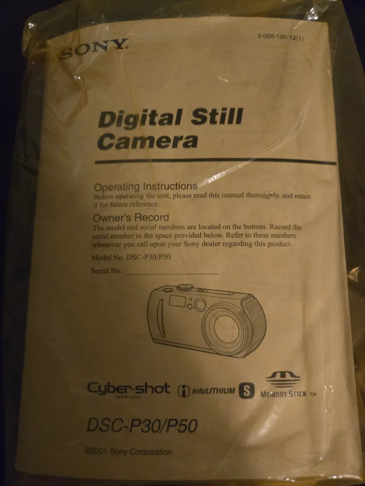 Cameras:SonyDisc.P30CyberShot/Kodak/Konica/Polaroid image indicator(5)