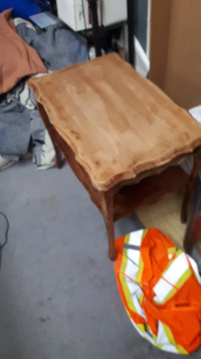 Dark Red Painted End Table - photo 3