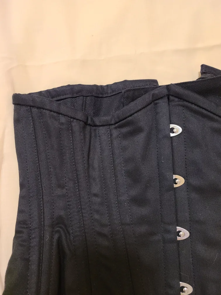 Black Cotton Underbust Corset image indicator(3)