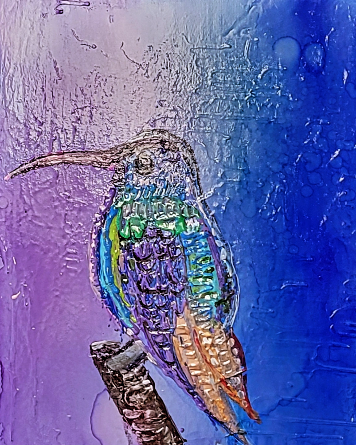Set of Five Original Alcohol Ink Paintings - photo 4